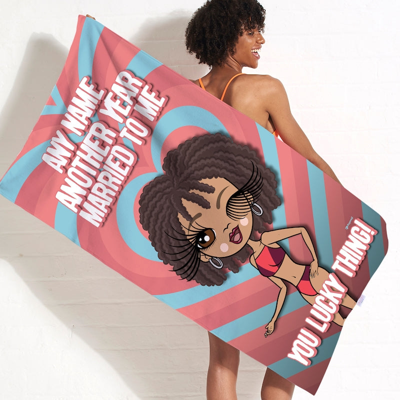 ClaireaBella Another Year Married To Me Beach Towel - Image 5