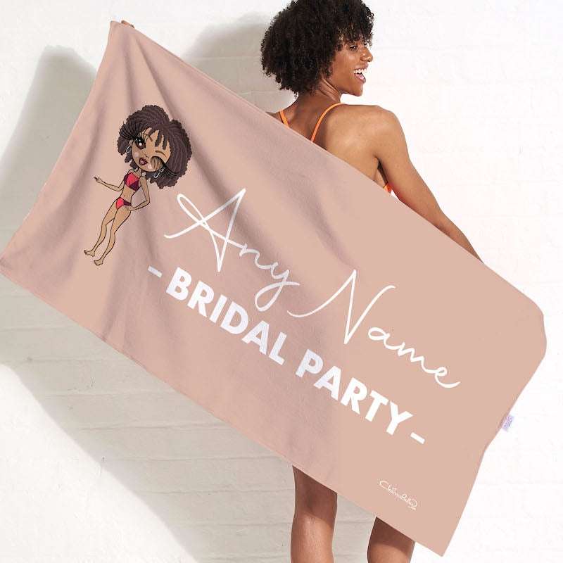 ClaireaBella Bold Bridal Party Fair Beach Towel - Image 1