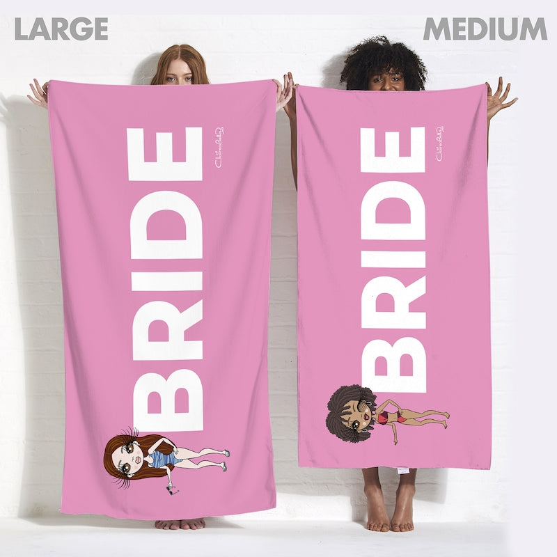 ClaireaBella Bold Bride Pink Beach Towel - Image 2