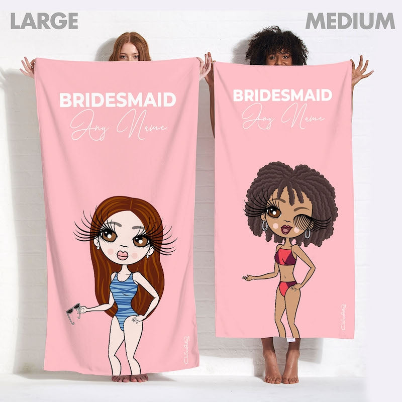 ClaireaBella Bold Bridesmaid Blush Beach Towel - Image 5