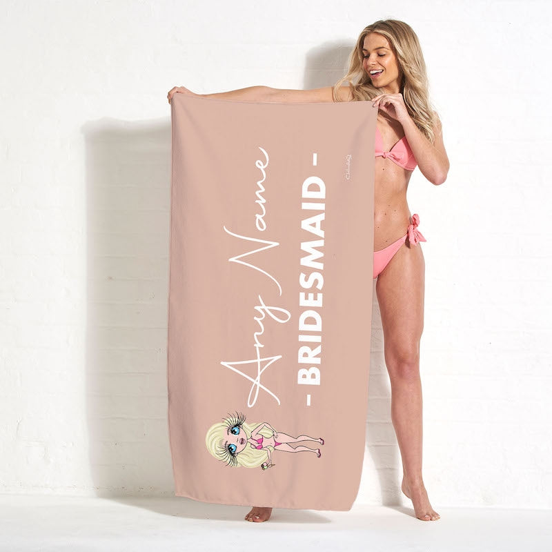 ClaireaBella Bold Bridesmaid Fair Beach Towel - Image 1