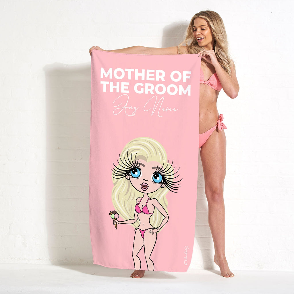 ClaireaBella Mother of the Groom Peach Beach Towel - Image 2