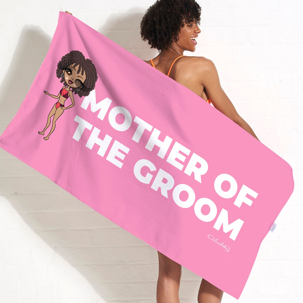 ClaireaBella Mother of the Groom Pink Beach Towel - Image 3