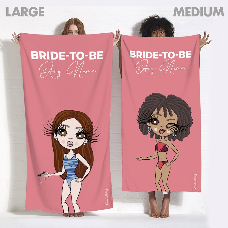 ClaireaBella Bold Bride To Be Coral Beach Towel - Image 5
