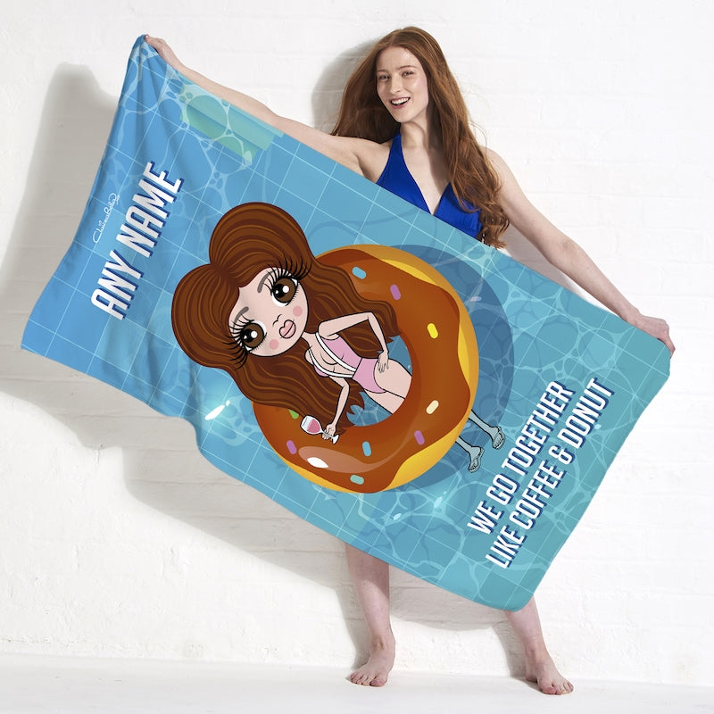 ClaireaBella Coffee And Donut Beach Towel - Image 2