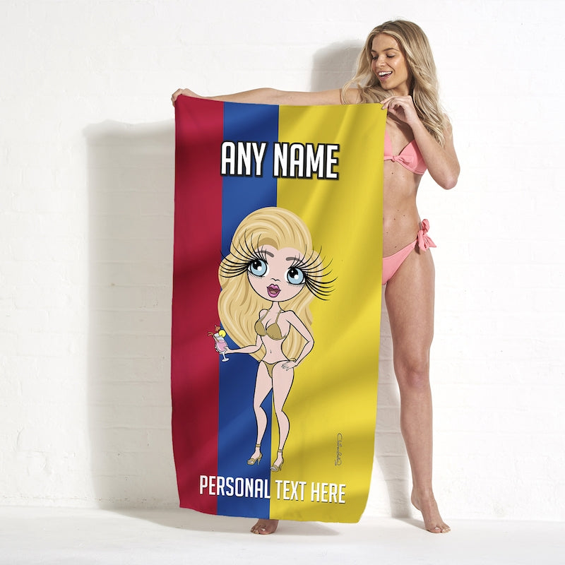 ClaireaBella Columbian Flag Beach Towel - Image 3