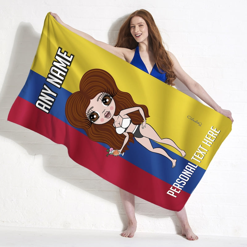 ClaireaBella Columbian Flag Beach Towel - Image 2