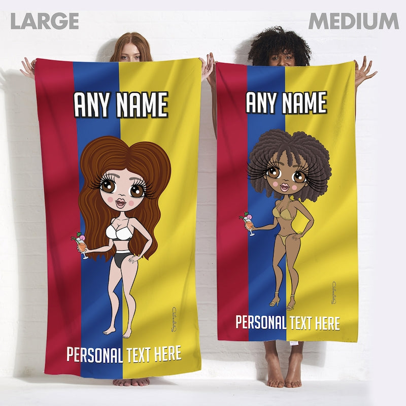 ClaireaBella Columbian Flag Beach Towel - Image 5