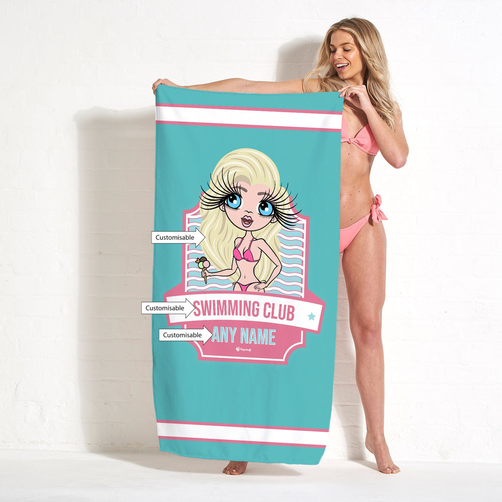 ClaireaBella Personalized Emblem Swimming Towel - Image 2