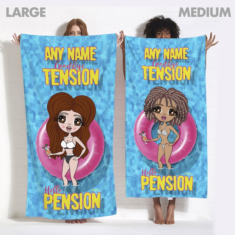 ClaireaBella Goodbye Tension Hello Pension Beach Towel - Image 4