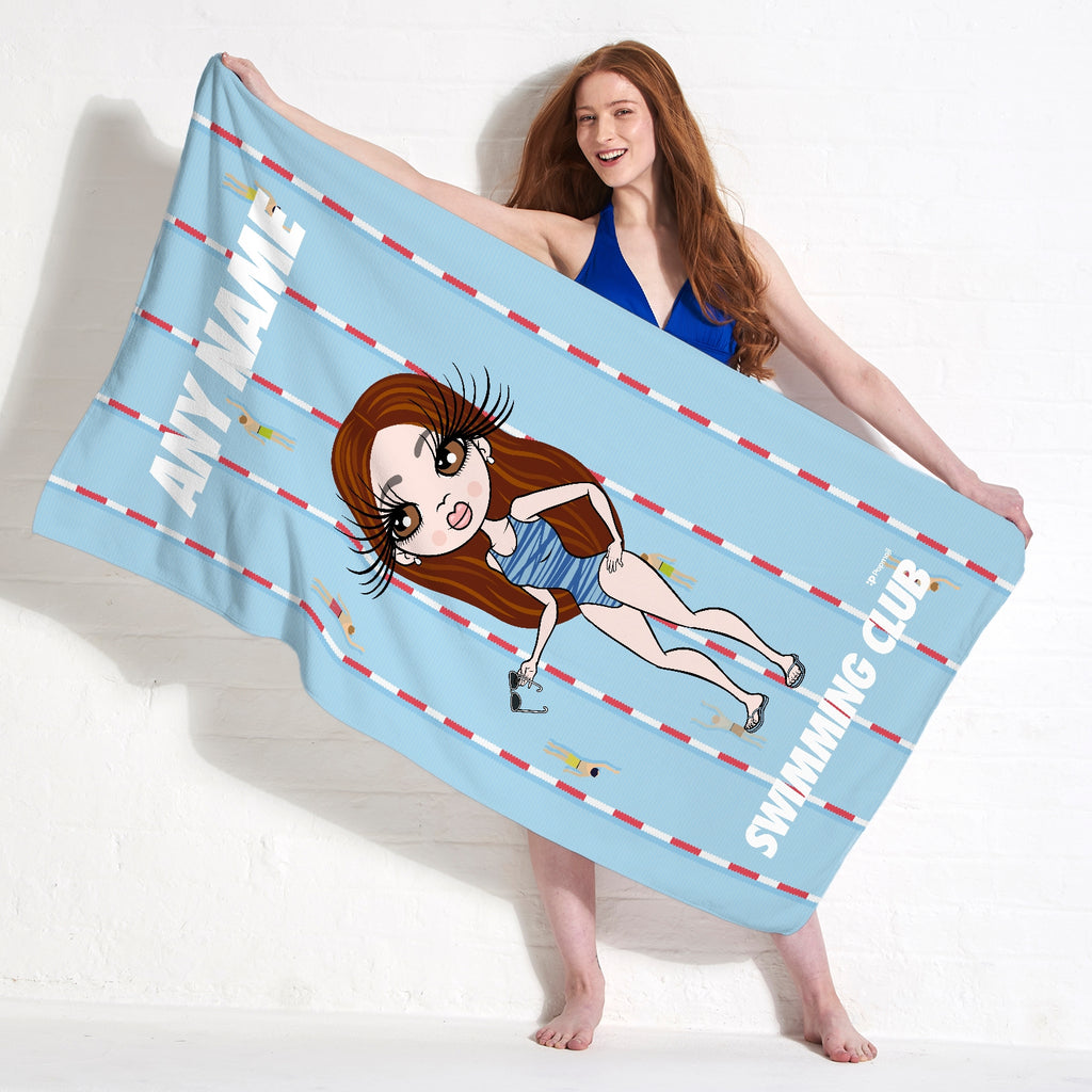 ClaireaBella Personalized Lanes Swimming Towel - Image 5
