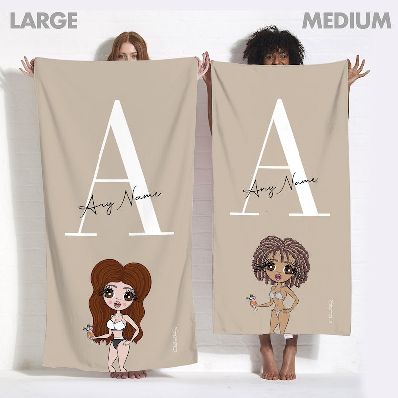 ClaireaBella The LUX Collection Initial Nude Beach Towel - Image 3