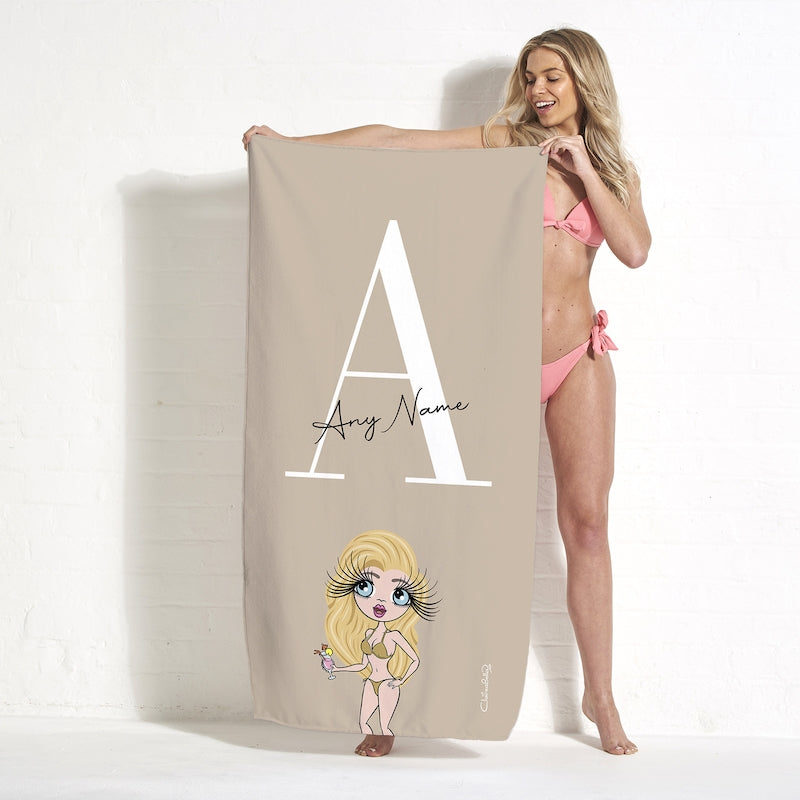 ClaireaBella The LUX Collection Initial Nude Beach Towel - Image 4