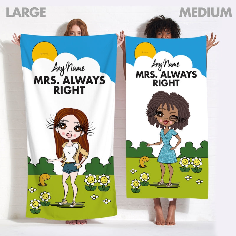 ClaireaBella Mrs Always Right Beach Towel - Image 6