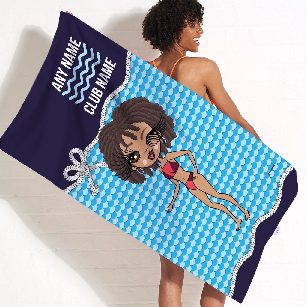 ClaireaBella Personalized Nautical Swimming Towel - Image 5