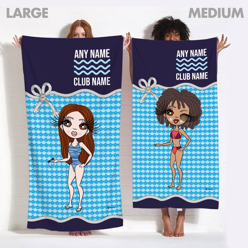 ClaireaBella Personalized Nautical Swimming Towel - Image 6