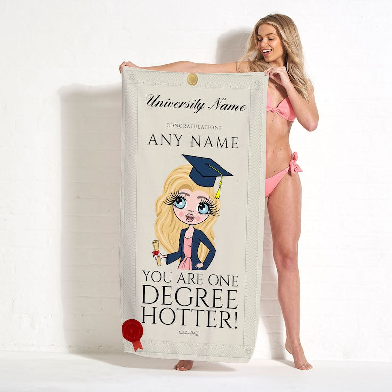 ClaireaBella Graduation One Degree Hotter Beach Towel - Image 2