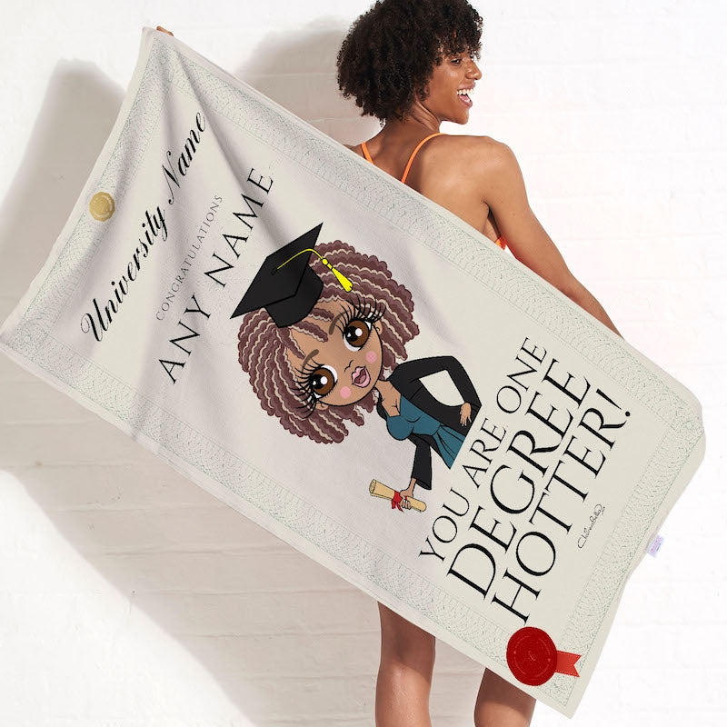 ClaireaBella Graduation One Degree Hotter Beach Towel - Image 1