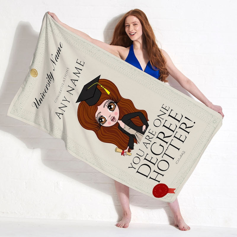 ClaireaBella Graduation One Degree Hotter Beach Towel - Image 4
