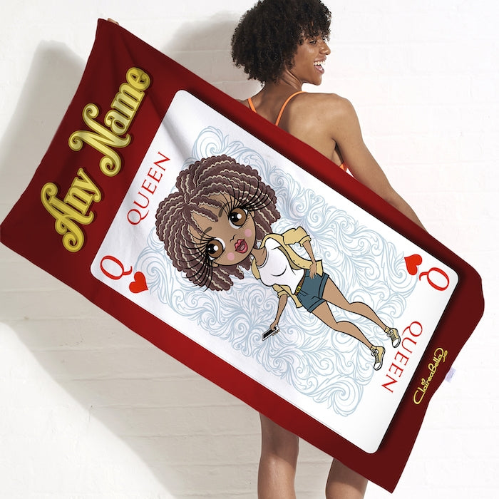 ClaireaBella Queen Of Hearts Beach Towel - Image 1