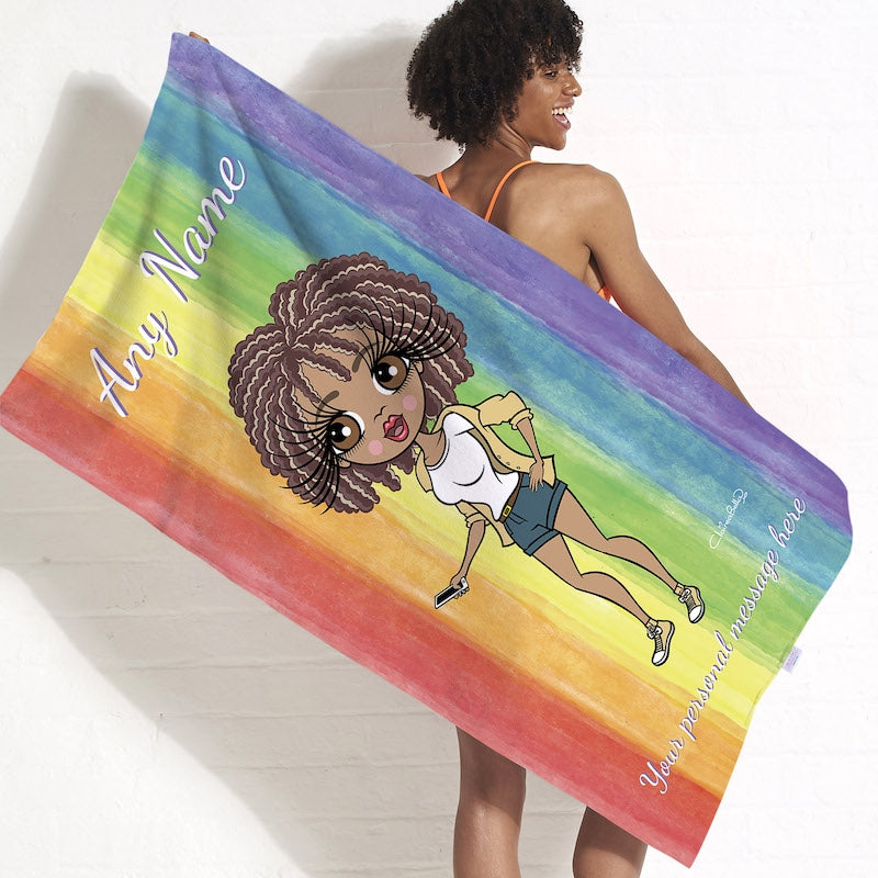 ClaireaBella Rainbow Fun Beach Towel - Image 1