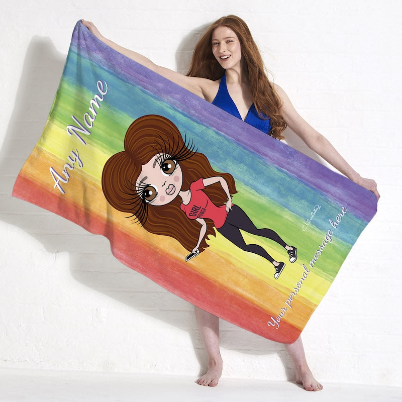 ClaireaBella Rainbow Fun Beach Towel - Image 5