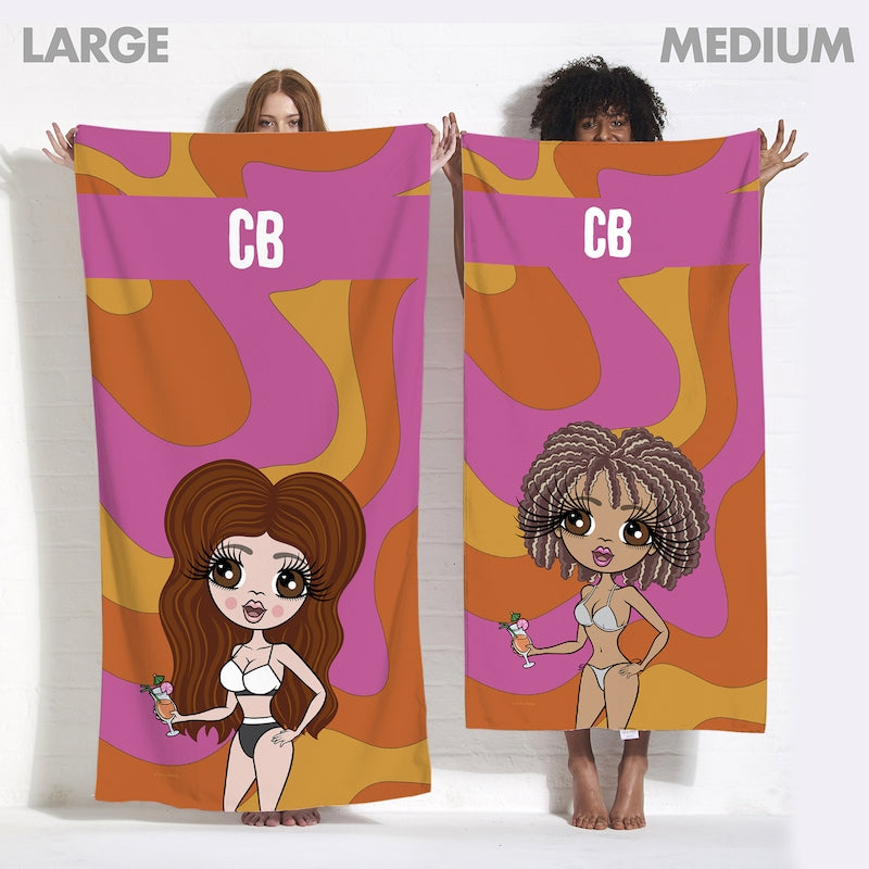ClaireaBella Personalized Swirl Beach Towel - Image 4