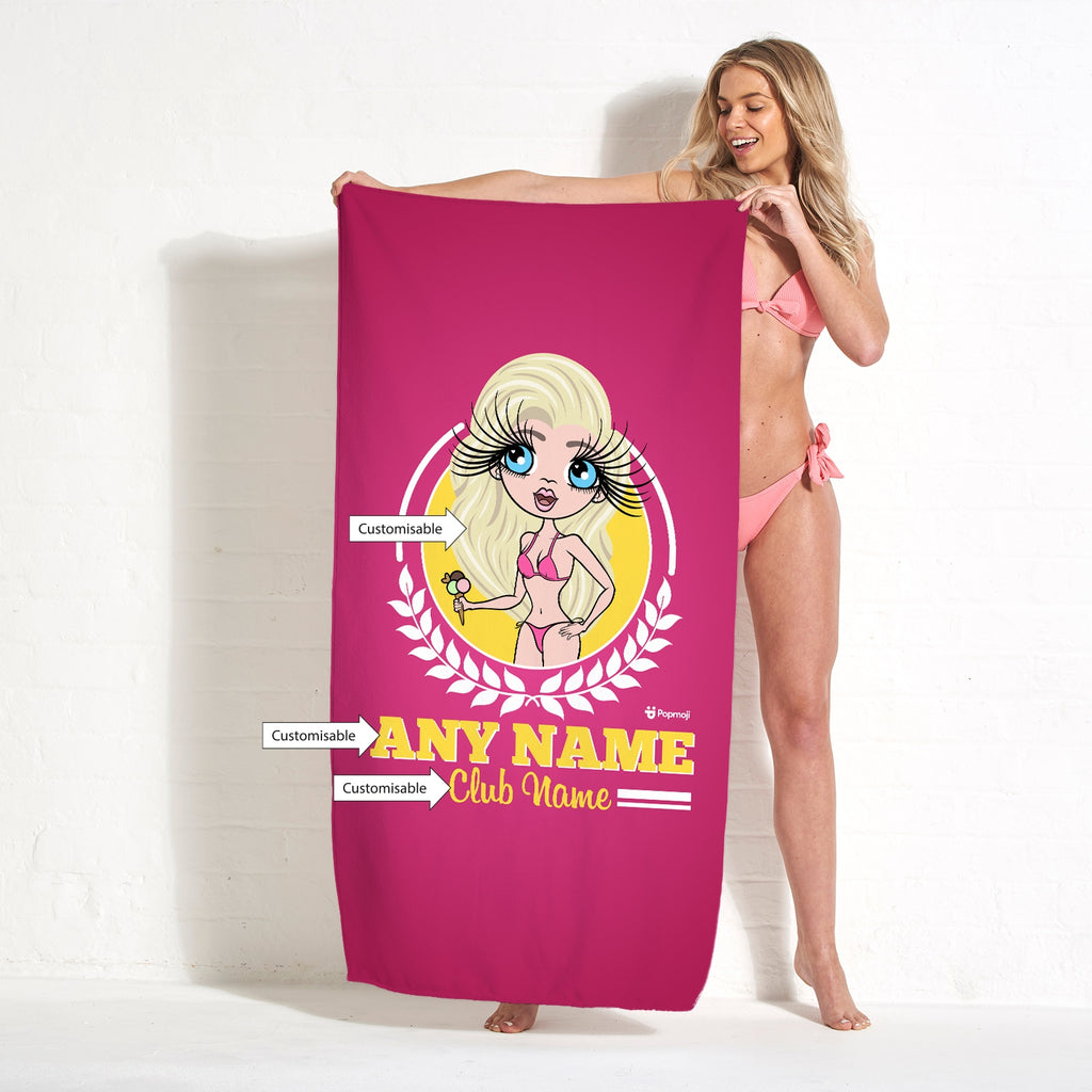 ClaireaBella Personalized Varsity Swimming Towel - Image 2