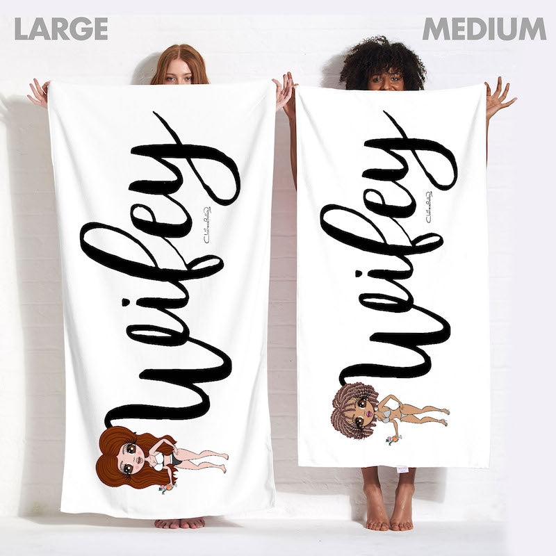 ClaireaBella Bold Wifey White Beach Towel - Image 2