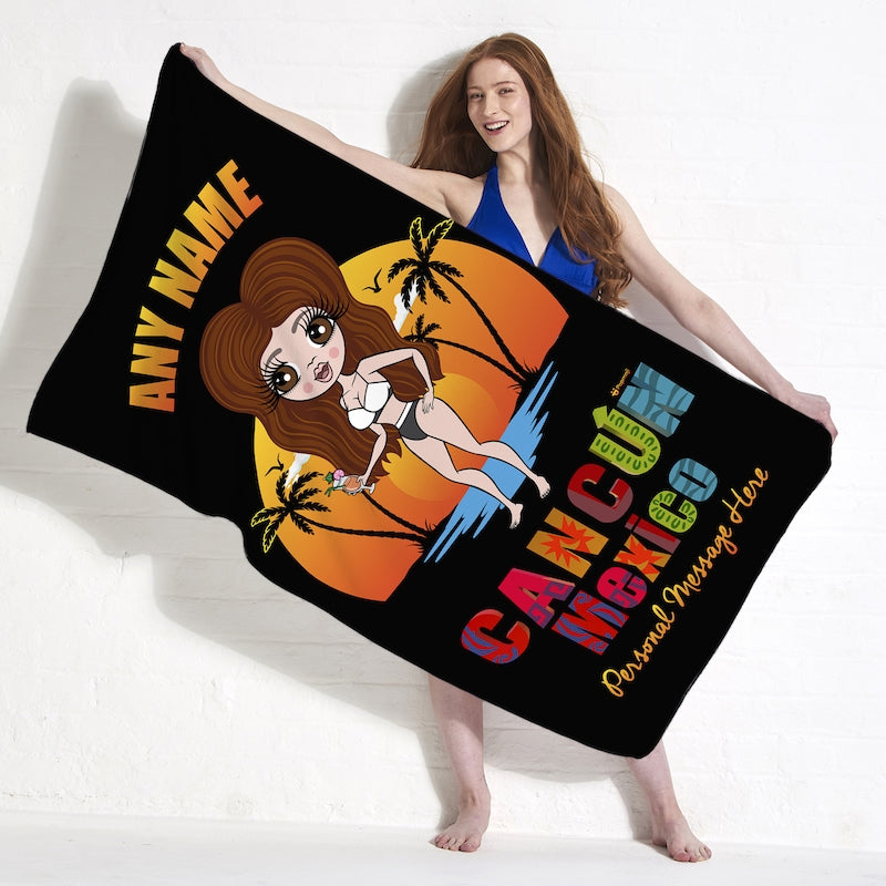 ClaireaBella Cancun Mexico Sunset Beach Towel - Image 2