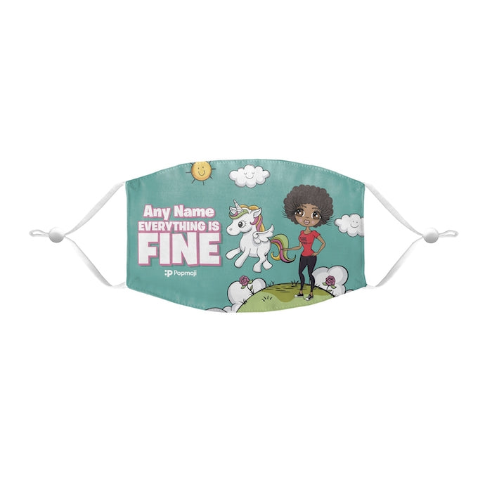 ClaireaBella Personalized Everything Is Fine Reusable Face Covering - Image 1