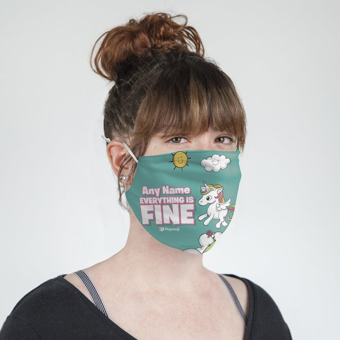 ClaireaBella Personalized Everything Is Fine Reusable Face Covering - Image 6