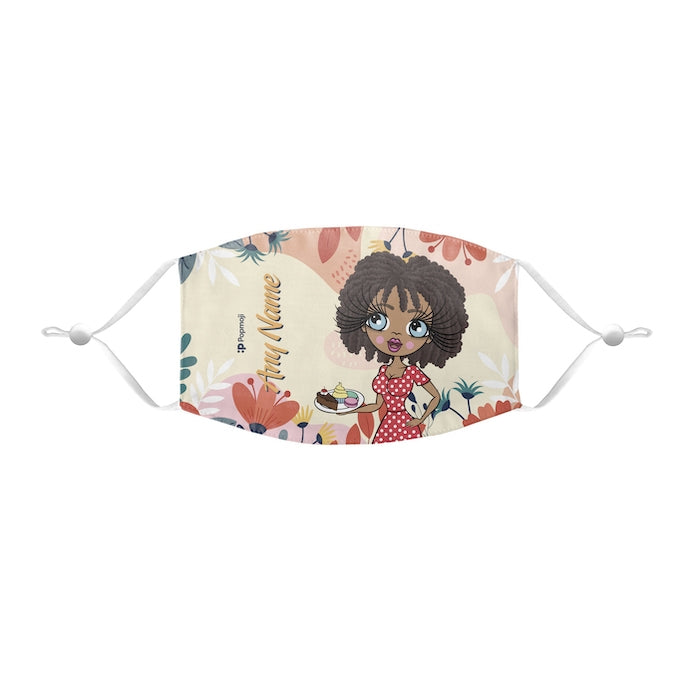 ClaireaBella Personalized Colorful Flowers Reusable Face Covering - Image 1