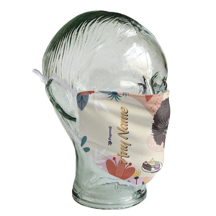 ClaireaBella Personalized Colorful Flowers Reusable Face Covering - Image 5