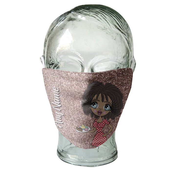 ClaireaBella Personalized Glitter Effect Reusable Face Covering - Image 2