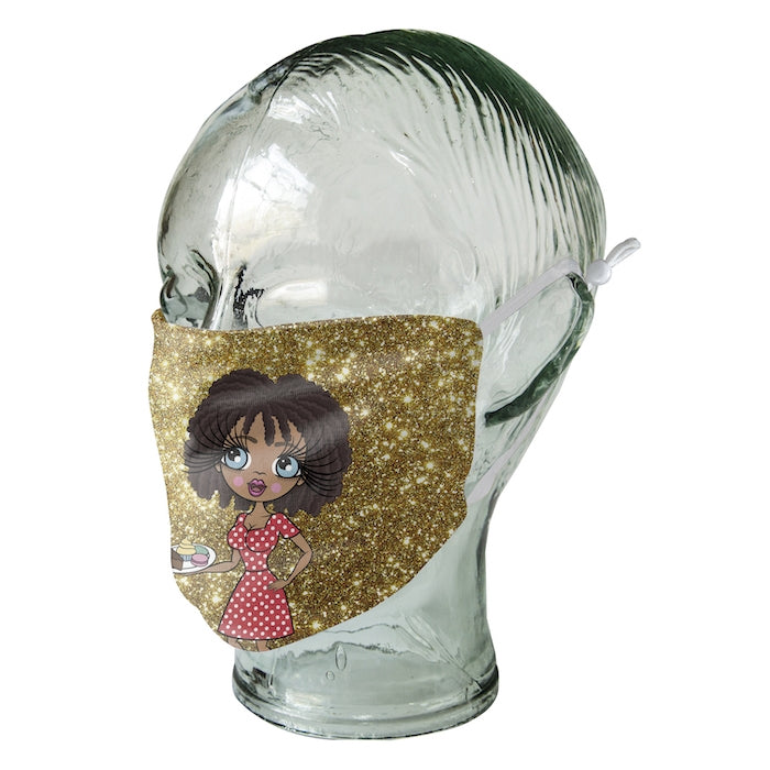ClaireaBella Personalized Glitter Effect Reusable Face Covering - Image 5