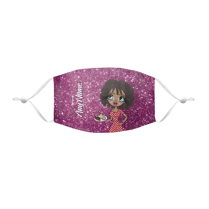 ClaireaBella Personalized Glitter Effect Reusable Face Covering - Image 1