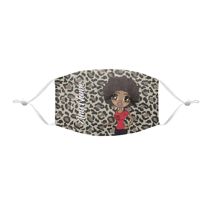 ClaireaBella Personalized Leopard Print Reusable Face Covering - Image 1