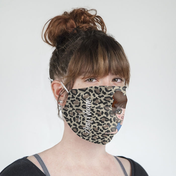 ClaireaBella Personalized Leopard Print Reusable Face Covering - Image 4