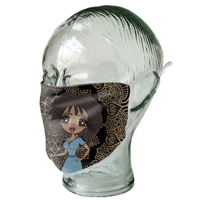 ClaireaBella Personalized Golden Lace Reusable Face Covering - Image 7