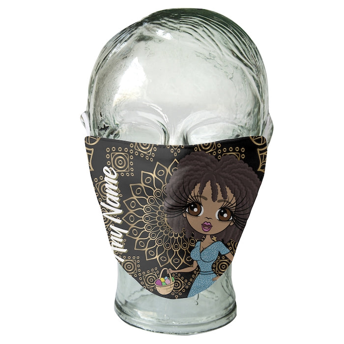 ClaireaBella Personalized Golden Lace Reusable Face Covering - Image 3