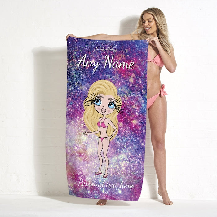 ClaireaBella Galaxy Sparkle Beach Towel - Image 1