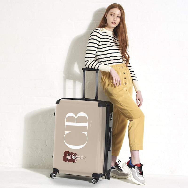 ClaireaBella The LUX Collection Initial Nude Landscape Suitcase - Image 4