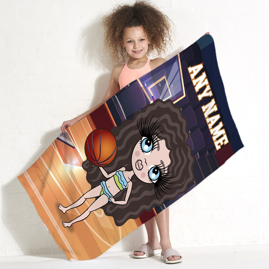 ClaireaBella Girls Basketball Beach Towel - Image 1