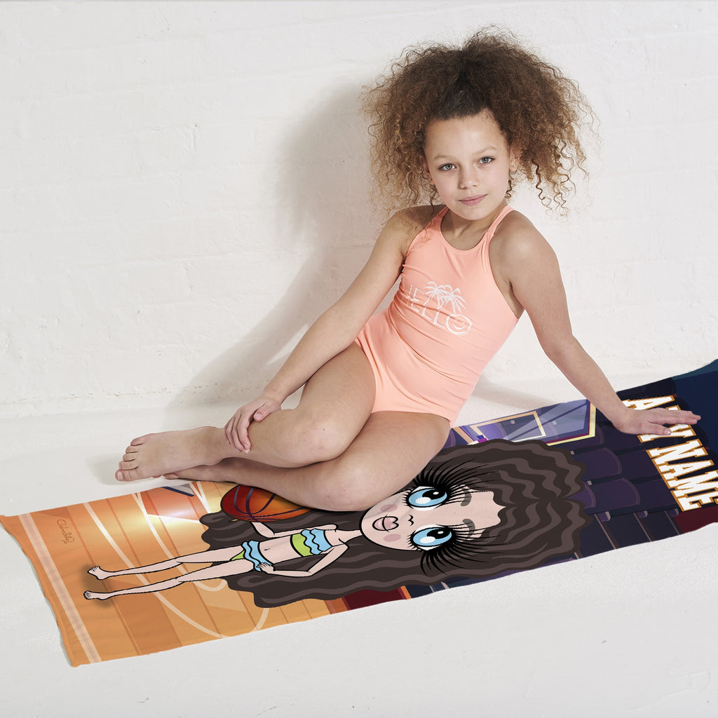 ClaireaBella Girls Basketball Beach Towel - Image 2