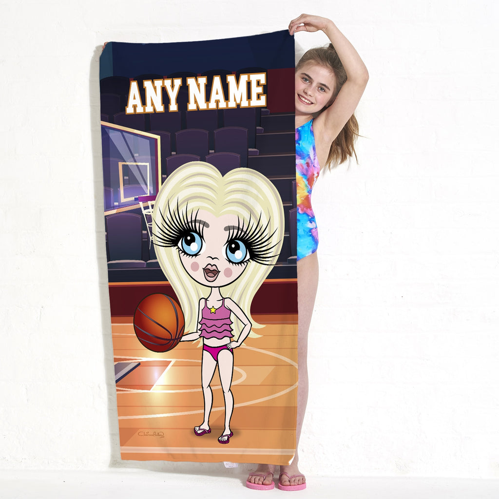 ClaireaBella Girls Basketball Beach Towel - Image 3