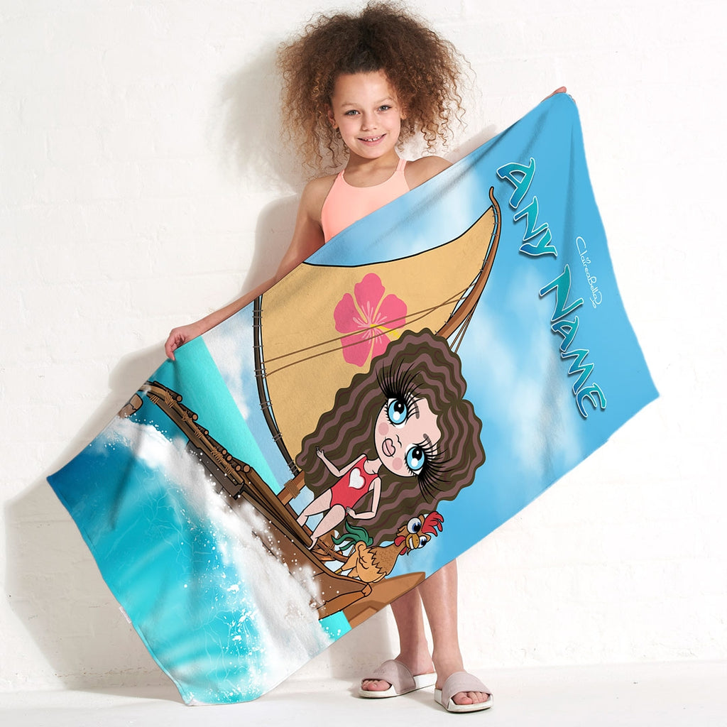 ClaireaBella Girls Sea Godess Beach Towel - Image 1
