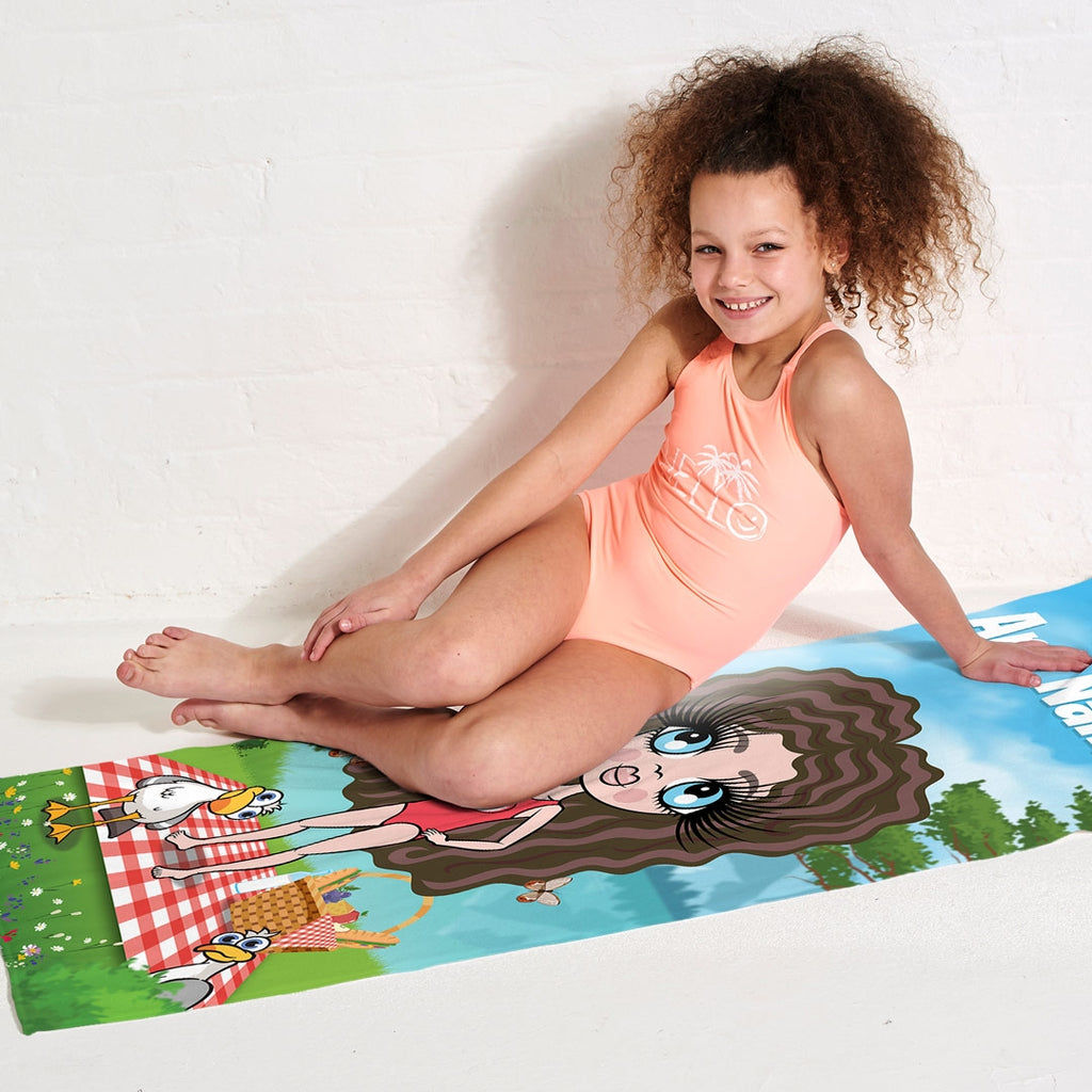 ClaireaBella Girls Picnic Fun Beach Towel - Image 3