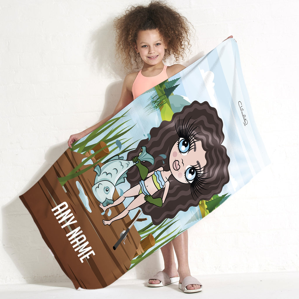 ClaireaBella Girls Catch Of The Day Beach Towel - Image 3