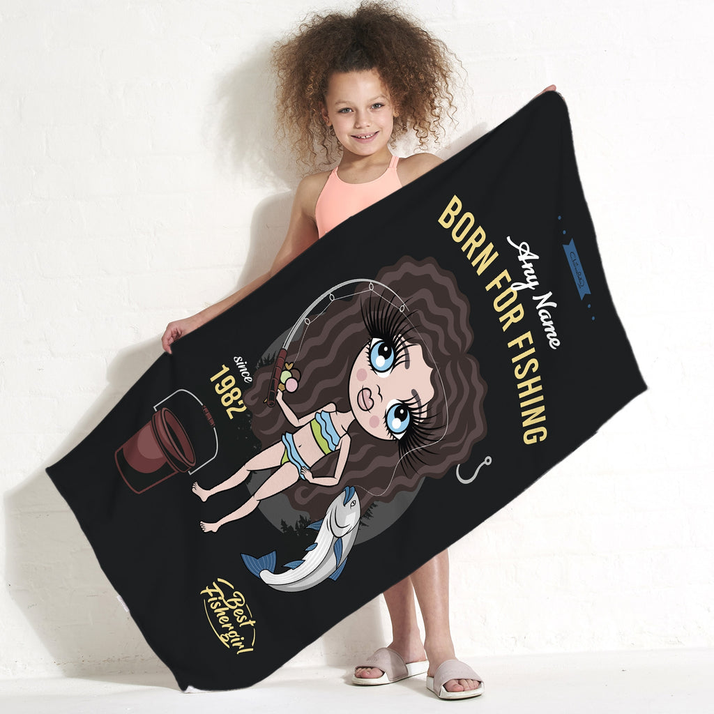 ClaireaBella Girls Born Fishing Beach Towel - Image 3